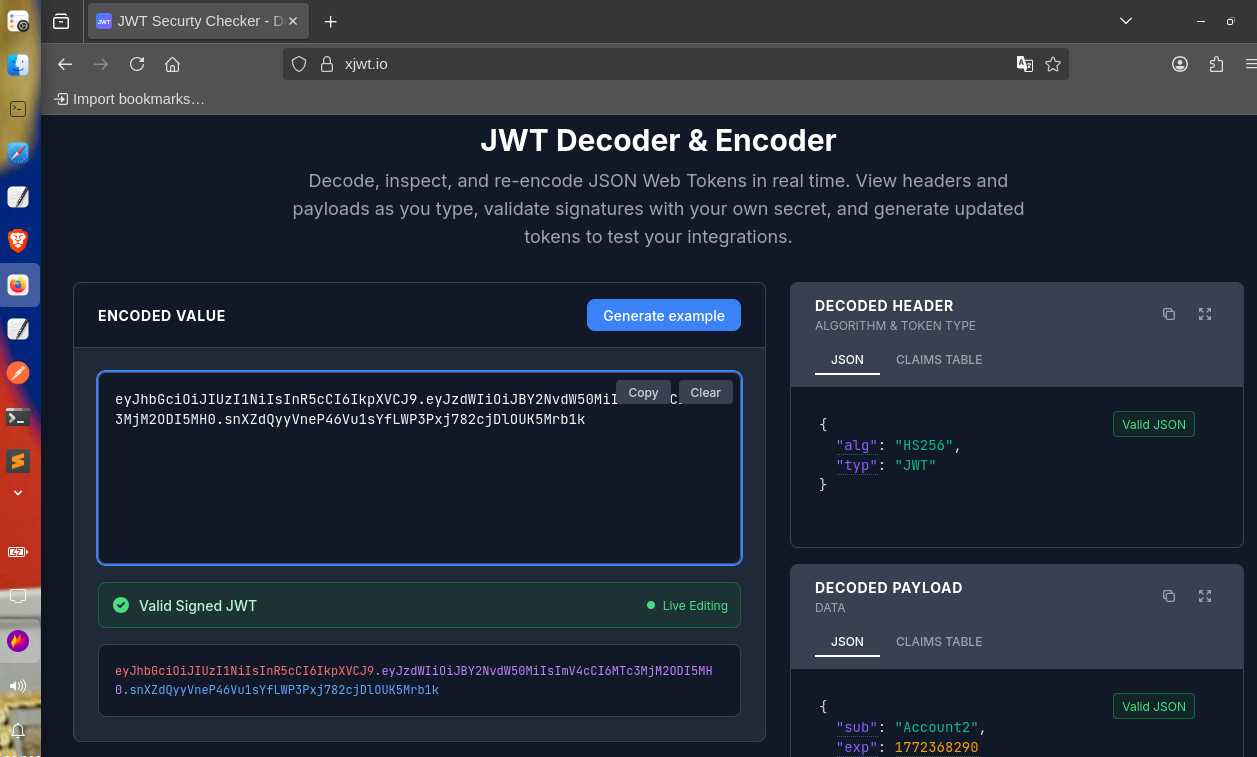 decoded JWT